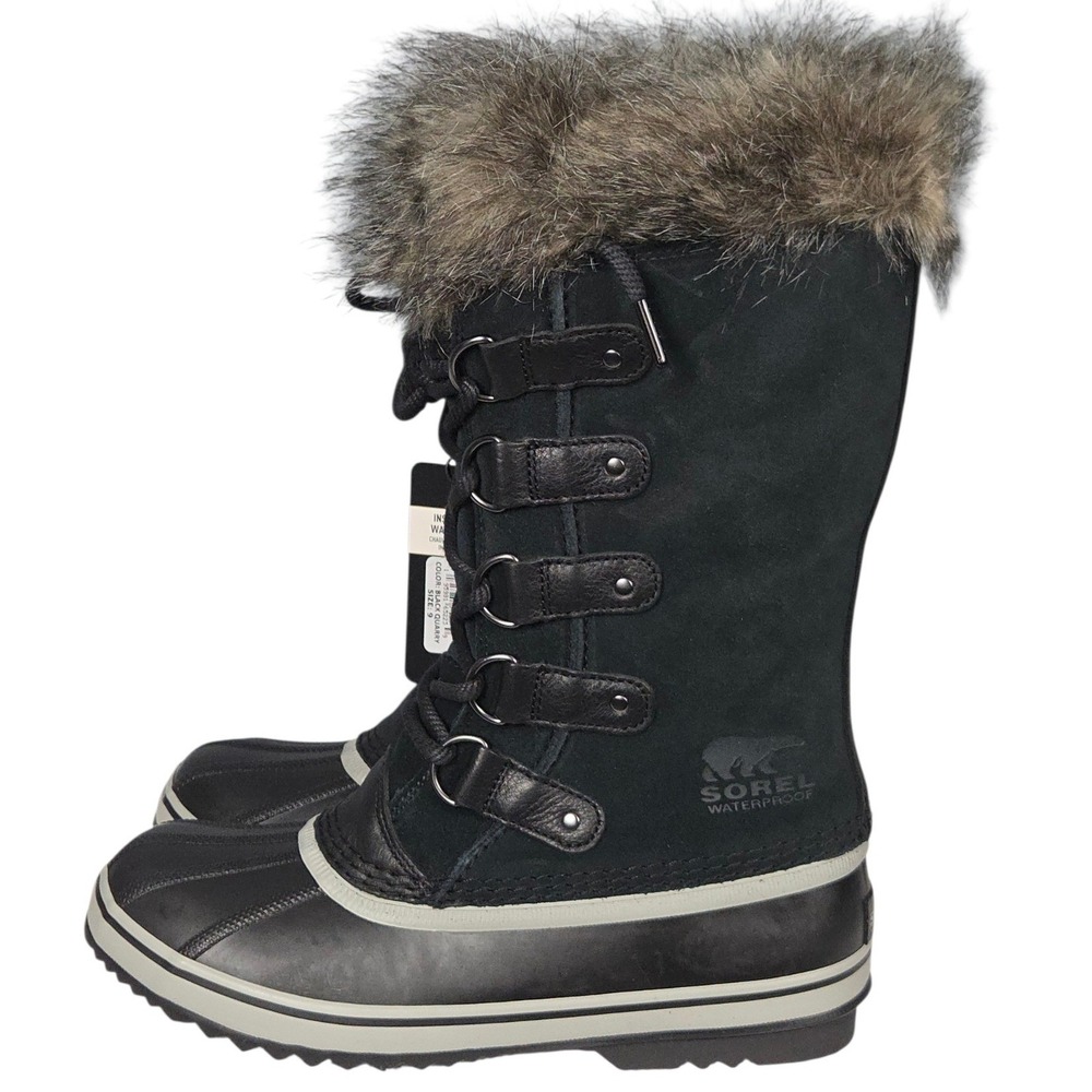 Sorel Joan of Arctic Boots Womens 9 Black Waterproof Winter Snow Faux Fur New - Picture 3 of 12